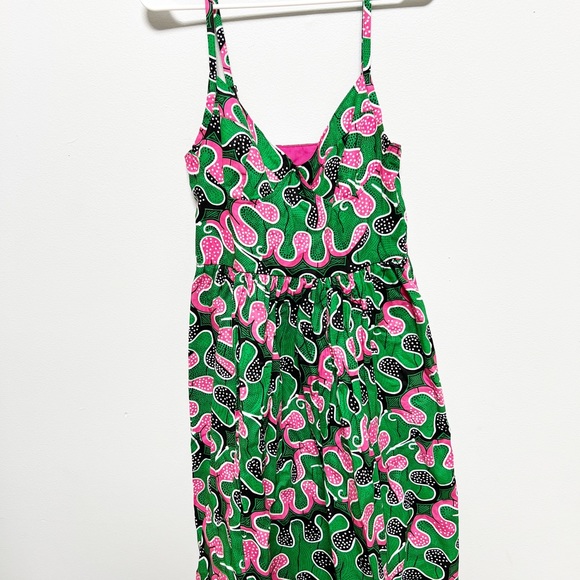 Royal Jelly Harlem Angeline Midi Dress in Emerald Camo - Picture 3 of 11